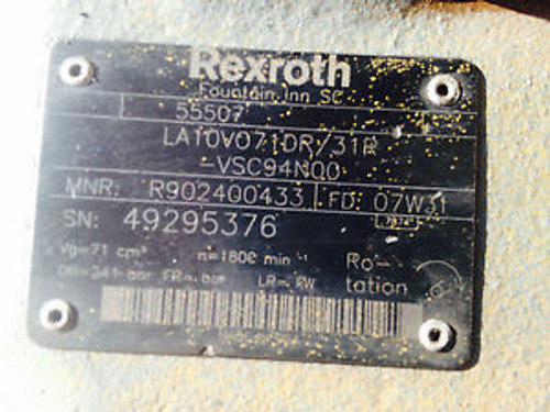 Rexroth Hydraulic Pump, A10 Type 31, Variable . Swashplate