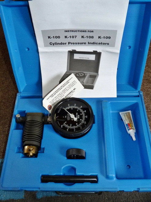 Kiene K-100 Large Cylinder Pressure Indicator, Engine Or Compressors. New In Box