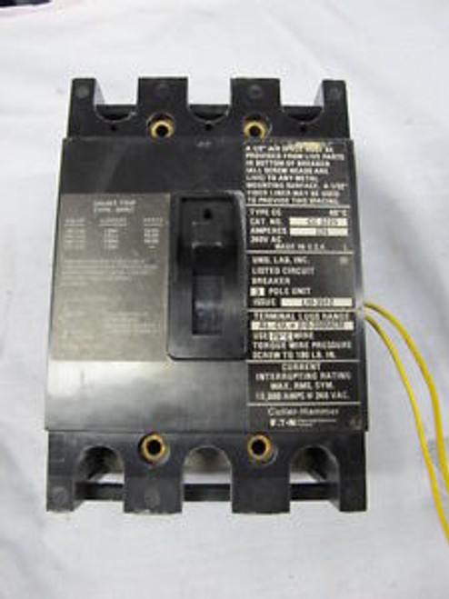 Cutler Hammer  CC3225SR01 225 AMP 240 VOLT W/120 VOLT SHUNT TRIP Circuit Breaker
