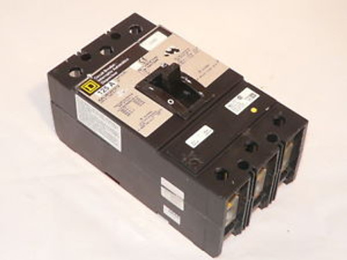 Used Square D KAL36125 3 pole 125 amp 600 volt Circuit Breaker 1036