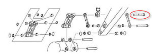 2419P4114 Bucket Linkage Pin Fits Kobelco Sk150, Sk160