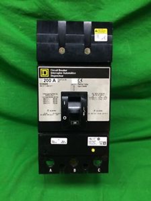 SQUARE D KH36200 200 AMP 600 VOLT 3 POLE I-LINE CIRCUIT BREAKER