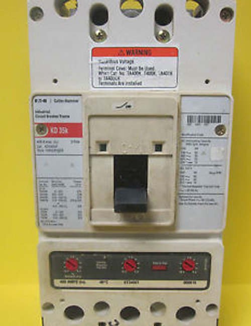 EATON CUTLER-HAMMER KD 35k  KD3400F 400A 3 POLE W/400A TRIP UNIT.....WC-10