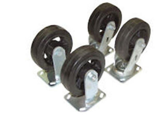 Casters For Self-Dumping Hoppers - Rubber - 8 X 2