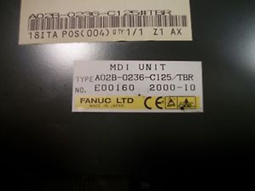 Fanuc Keyboard Panel Mdi Unit A02B-0236-C125 # Tbr  For 18I Control