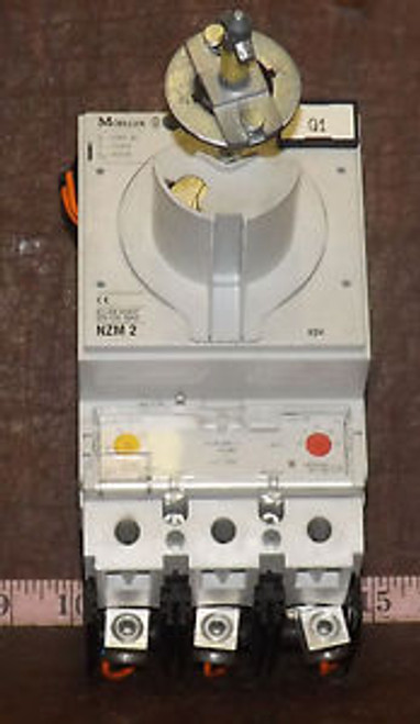 1 USED MOELLER NZMN2-A80-NA 80 AMP 3 POLE CIRCUIT BREAKER W/ NZM-2 HANDLE