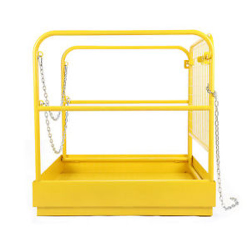 Heavy Duty Forklift Safety Cage Steel Work Platform 749 Lb. Capacity, 36X36,.