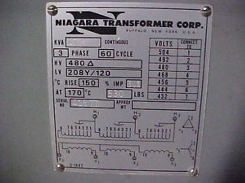 NIAGARA TRANSFORMER 3PH 45 KVA