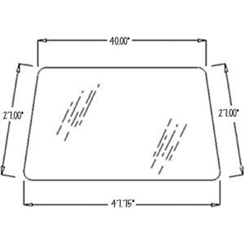 K303693 Rear Glass For Case-Ih Tractor Models 1190 1194 1290 1294