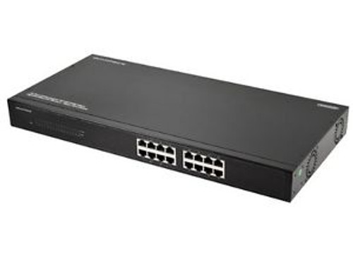 Monoprice 16-Port Unmanaged 10/100/1000 Mbps Gigabit Ethernet Switch - Rack Moun