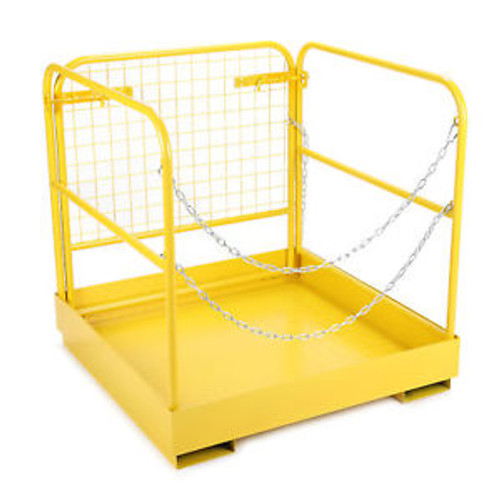 Heavy Duty Forklift Safety Cage Steel Work Platform 749 Lb. Capacity, 36X36,
