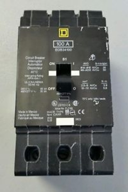 EGB34100 100AMP Circuit Breaker interruptor  240V/480V