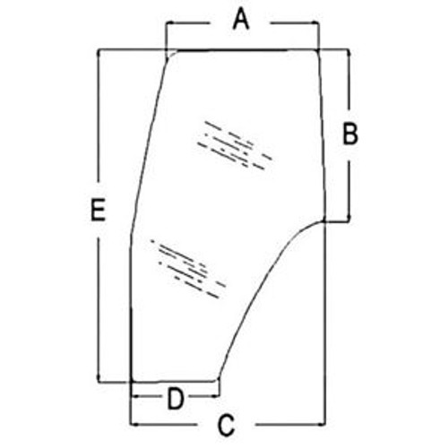 Cab Glass - Door Rh New Holland Ts100 Ts110 Ts90 Case Ih Mxm120 Mxm130 Mxm140