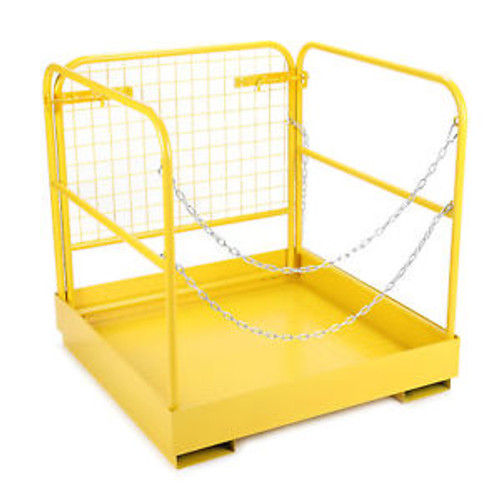 Heavy Duty Forklift Safety Cage Steel Work Platform 749 Lb. Capacity, 36X36`