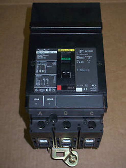 Square D HD 150 3 pole 150 amp 600v HDA36150 PowerPact Circuit Breaker HDA