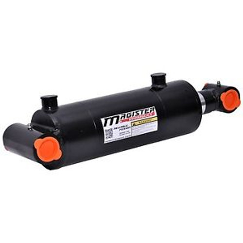 Hydraulic Cylinder Welded Double Acting 4 Bore 14 Stroke Cross Tube 4X14 New