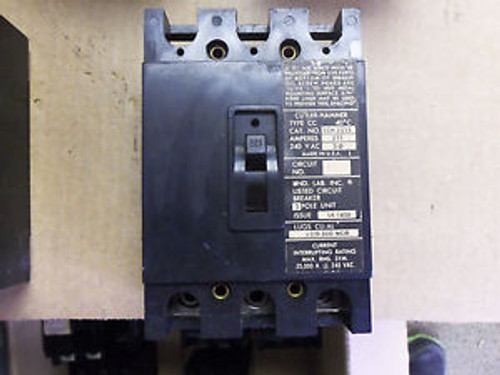 Cutler Hammer CC CCH CCH3225 3 Pole 225 amp Circuit Breaker