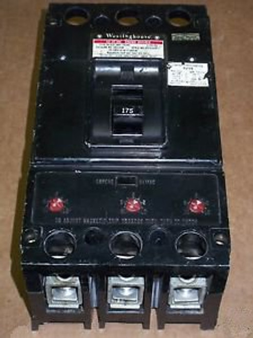 Westinghouse JA-225 JA3175W 175 amp trip 3 pole 600v circuit breaker JA