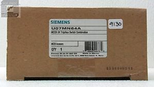 Siemens U07MN64A Undervoltage Trip 24V with Auxiliary Switch