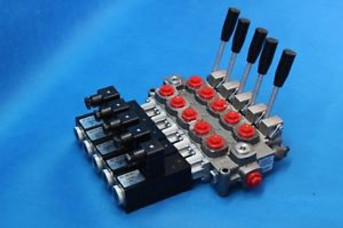 Monoblock Directional Control Valve Galtech 5 Sections Flow 120  L/Min 24V