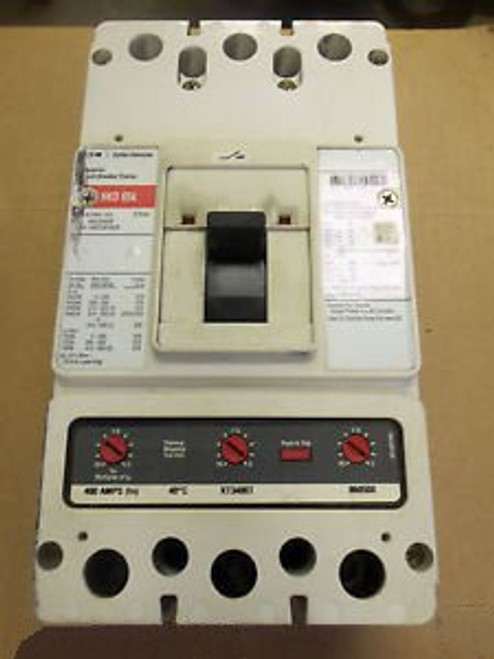 CUTLER HAMMER HKD HKD3400F 3 Pole 400 AMP TRIP Torn Label Circuit Breaker