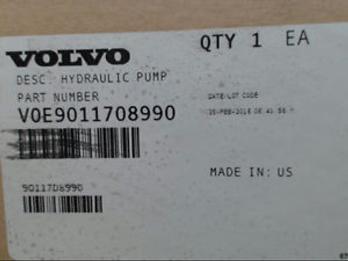 Volvo 9011708990 Genuine Oem Hydraulic Pump Voe9011708990 New No Core Charge