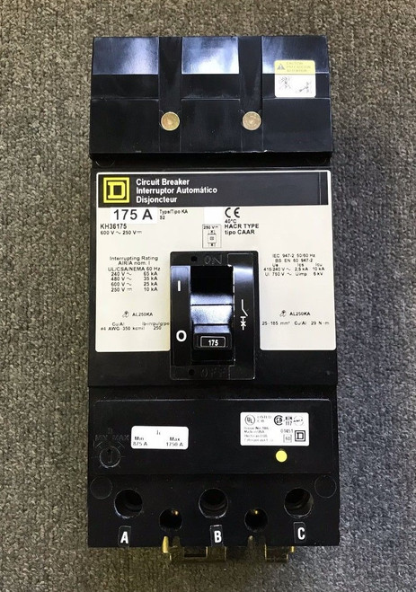 KH36175 SQUARE D I-LINE BREAKER 3POLE 175AMP 600V