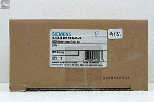 Siemens U03MN64A Undervoltage Trip 240V with Auxiliary Switch