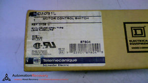 Telemecanique D10S1L Motor Control Disconnect Switch 600Vac 30Amp 3P, New