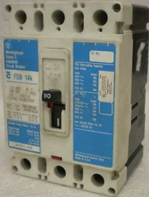 WESTINGHOUSE  FDB3110  600 VAC  110 Amp  3 Pole CIRCUIT BREAKER