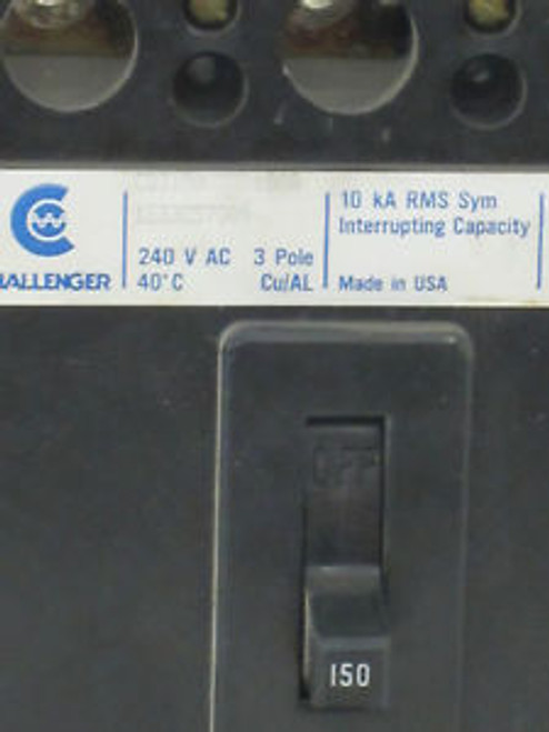 CHALLENGER CD3150 3 Pole 150 Amp 240 Volt Circuit Breaker