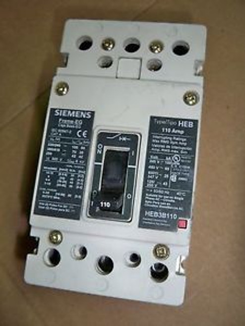 Siemens ITE HEB3B110 circuit breaker 3pole 110amp