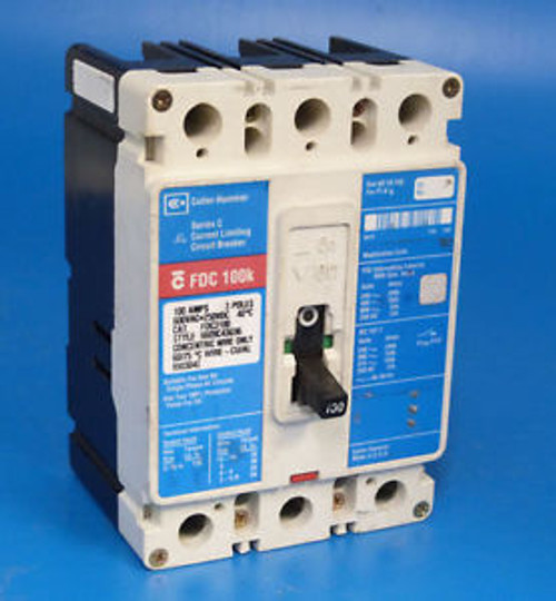 Cutler Hammer FDC3100 100A 3-Pole 600V Circuit Breaker 1 YEAR WARRANTY