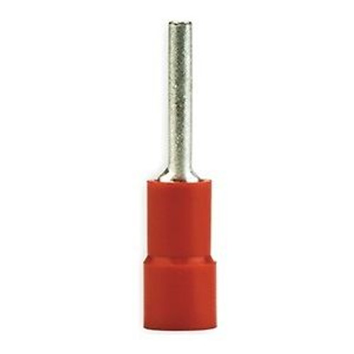 Pin Terminal, Red, Butted, 22-18, Pk100