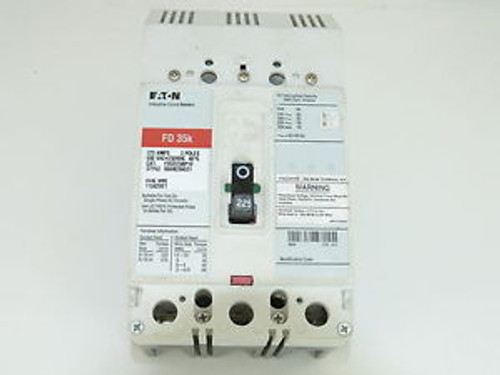 Used Cutler Hammer Eaton FD3225 3p 225a 600v Circuit Breaker 1-yr Warranty