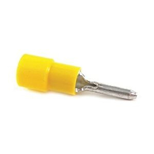 Pin Terminal, Yellow, Brazed, 12-10, Pk50