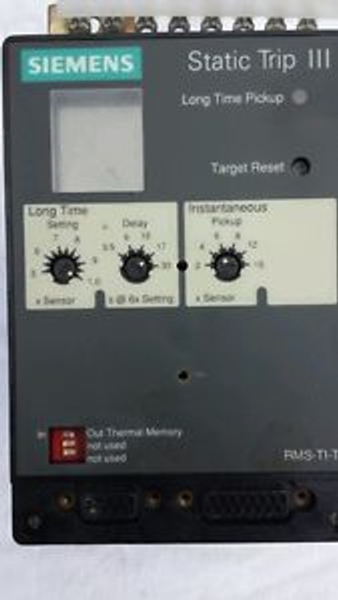 Siemens Static Trip III RMS-TI-T