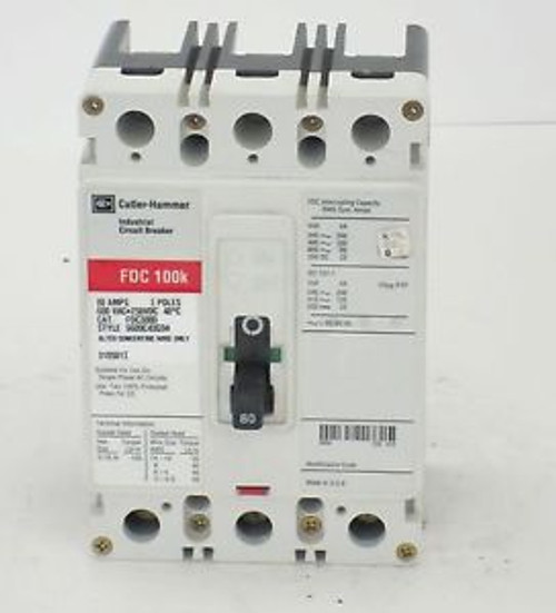 CUTLER-HAMMER FDC3080 3 Pole 80 Amps 600 Volt Circuit Breaker