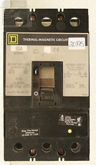 Square D KCP34110 Thermal-Magnetic Circuit Breaker 110A 480V 3P