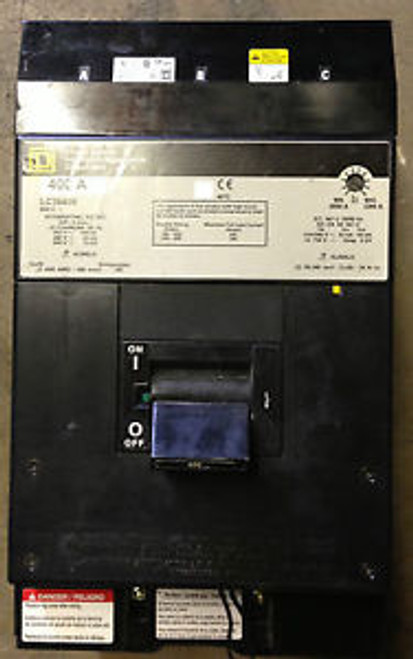 SQUARE D LC36400 3 POLE 400 AMP 600 VOLT I LINE BREAKER USED