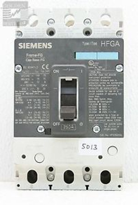 Siemens HFS3S250L Circuit Breaker 600VAC 250A