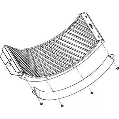 John Deere Parts Concave Helical Bar Nar  Ah205254Hb 9870Sts,9860Sts,9770Sts,97