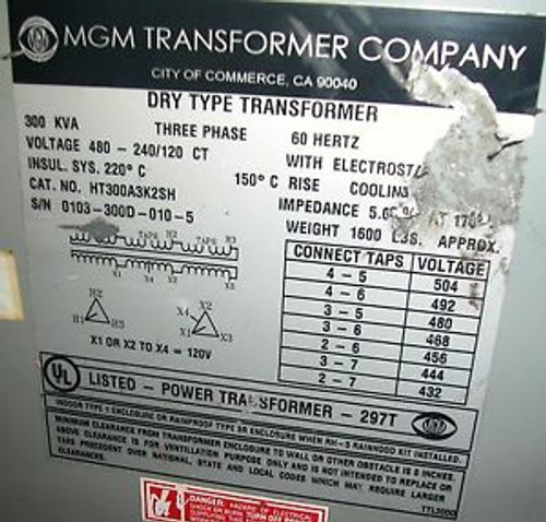 300KVA MGM Transformer