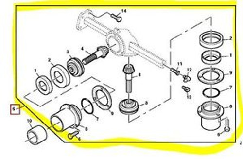 John Deere Horizontal Unloading Auger Drive Gear Box Ah208345