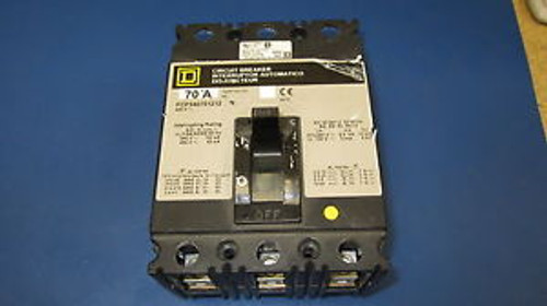 SQUARE D  FCP340701212  Circuit Breaker 70A, 480V 3P  ( USED )