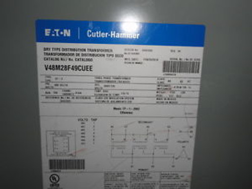 Eaton Cutler Hammer 150kva Transformer V48M28F49CUEE 480D x 208/120 Copper