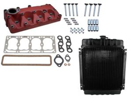 Cylinder Head Kit And Radiator Ih Farmall Cub Loboy 154 184 185 Tractor