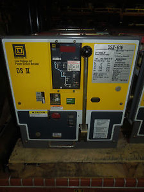 Square D DSII-616 Air Circuit Breaker 1600A 635VAC W/ Digitrip RMS 610 LS - Used