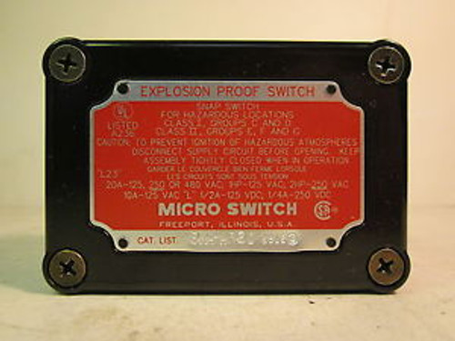 Honeywell Microswitch Explostion Proof Switch Model: Exa-Ar20