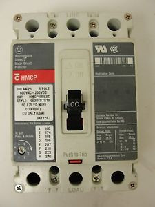 Used Cutler Hammer Circuit Protector, HMCP100L3C